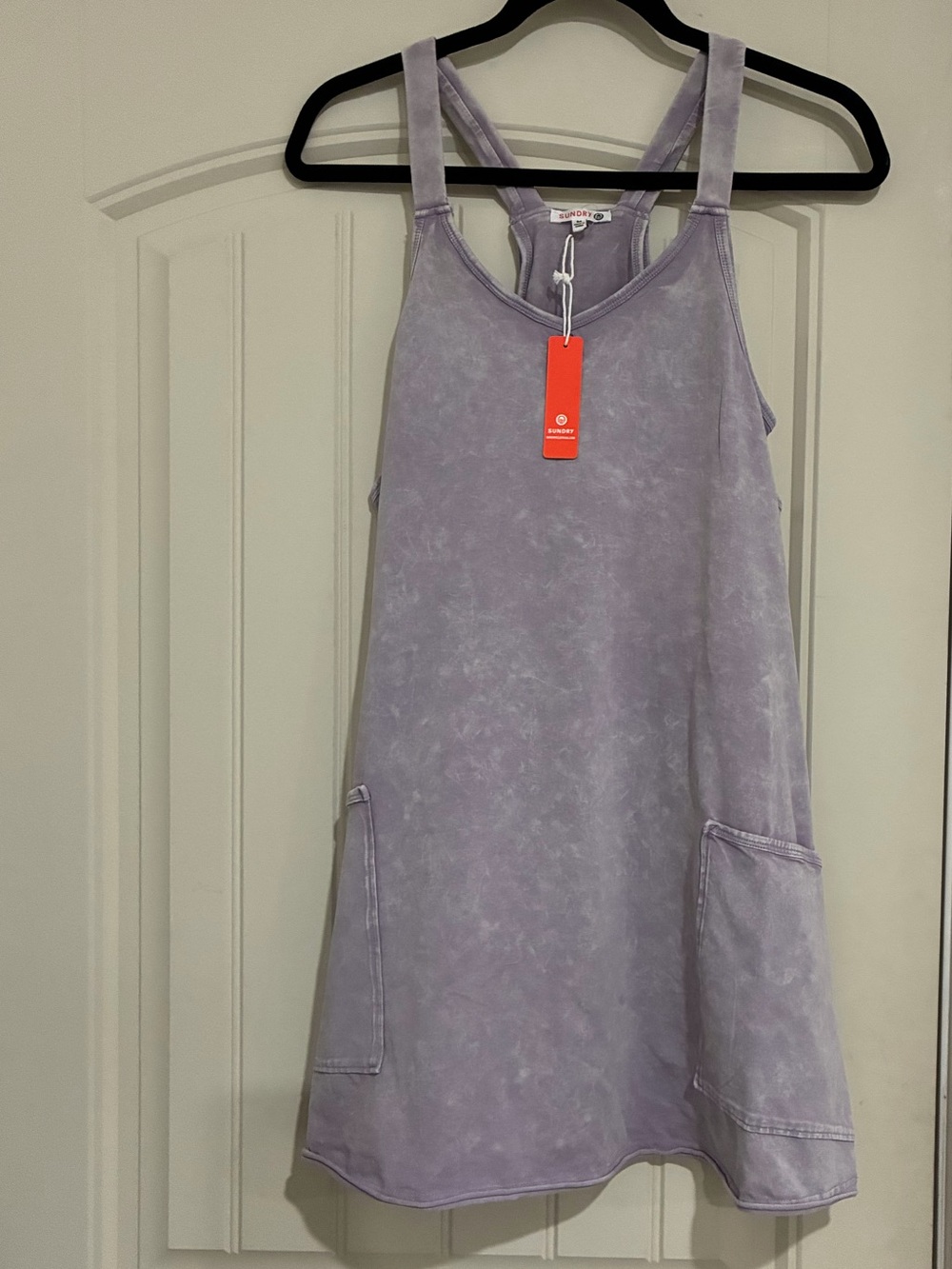Sundry Lavender Dress Romper with Front Pockets NWT Various sizes